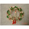 Image 1 : Gerrys Christmas Wreath Candle Brooch Enamel #1120737