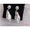 Image 1 : Silver Snake Head Clipped Earrings  Rhodium #1120788