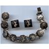Image 1 :  Siam Sterling Niello Bracelet Earrings set #1121205