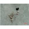 Image 1 : Vintage STAR-ART Sterling  Onyx Brooch #1121459