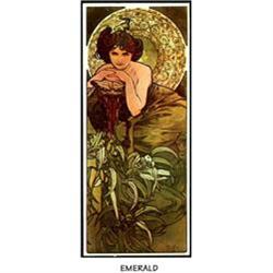 MUCHA ART NOUVEAU POSTER "EMERALD" #1122108