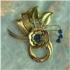 Image 1 : Art Nouveau Sterling/Rhinestone Brooch #1122213