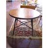 Image 1 : Oak & Wicker Round Table #1122235