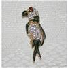 Image 1 : Vintage Pava Rhinestone & Enamel Parrot Brooch #1122352