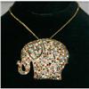 Image 1 : Rhinestone Elephant Convertible Necklace Brooch#1122355