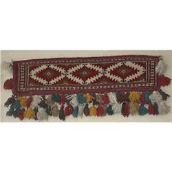 Turkoman rug purdah or Curtain + wool tassels #1122382