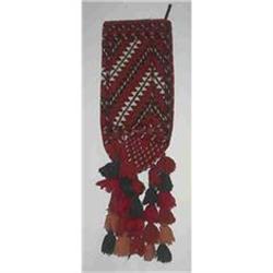 Turkoman rug made Oghbash bag + wool tassels #1122383