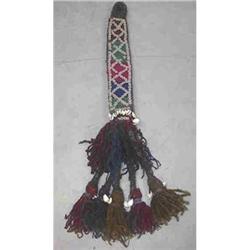 Turkoman rug made Oghbash bag + wool tassels #1122384