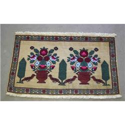 Small incised Vaze/Bird design Persian rug- #1122393