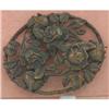 Image 1 : Large Silver Oval Antique Brooch- ROSES #1122466