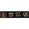 Image 1 : LOT  - 4 Rings - multicolored synthetic stones #1122471