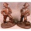 Image 1 : PIRATE Buccaneer Bookends Bronzed ANTIQUE #1122572