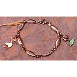HAWAii Sterling BRACELET Hula & PALM Charms #1122781