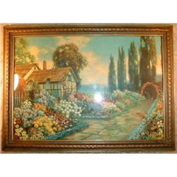 Atkinson FOX Print An OLD Fashioned COTTAGE #1122785