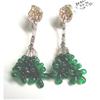 Image 1 : EMERALD & FANCY YELLOW DIAMOND EARRINGS #1122824