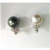 Image 1 : SOUTH SEA PEARL EARRINGS~13MM~PLAT~DIA. #1122829