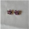 Image 1 : Estate~Amethyst & Ruby Ear Studs/14K Y Gold #1122833