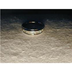 Rare 14K WG Gold Princess Diamond Wedding Band #1123025