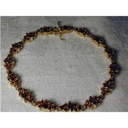 Estate 14K YG Gold Marquise Garnet Bracelet #1123033