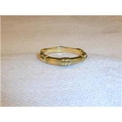 Authentic 18K YG Gold Hidalgo Textured Band #1123129