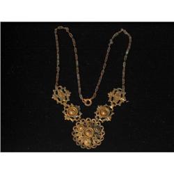 Edwardian  Brass Open-Work Necklace #1123461