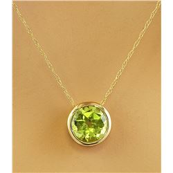 1.50 CTW Peridot 18K Yellow Gold Necklace