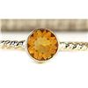 Image 1 : 1.00 CTW Natural Citrine Ring In 14k Yellow Gold