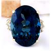 Image 1 : 20.71 CTW Natural Topaz 14K Solid Yellow Gold Diamond Ring