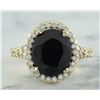 Image 1 : 5.12 CTW Sapphire 18K Yellow Gold Diamond Ring