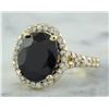 Image 2 : 5.12 CTW Sapphire 18K Yellow Gold Diamond Ring