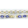 Image 2 : 13.45 CTW Tanzanite 14K Yellow Gold Diamond Bracelet