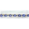 Image 3 : 13.45 CTW Tanzanite 14K Yellow Gold Diamond Bracelet