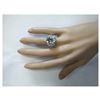 Image 4 : 7.97 CTW Natural Aquamarine And Diamond Ring In 14k White Gold