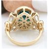 Image 4 : 7.82 CTW Natural Zircon 14K Solid Yellow Gold Diamond Ring