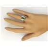 Image 4 : 2.31 CTW Natural Emerald And Diamond Ring In 18K Yellow Gold