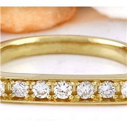 0.50 CTW Natural Diamond 18K Solid Yellow Gold Ring