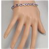 Image 3 : 18.03CTW Natural Tanzanite And Diamond Bracelet In 14K Solid Yellow Gold