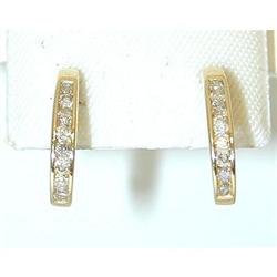 5215 14K Gold Diamond Earrings