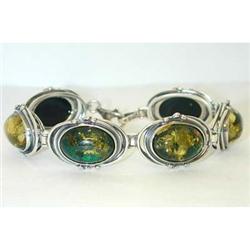 801 Silver Amber Bracelet