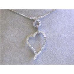 5213 18k White Gold Necklace with Heart Pendant