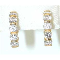 2632 VCA 18K Gold Diamond Earrings