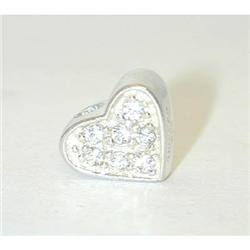 5224 Silver/ 18K Gold Pendant w/ Cubic Zirconia