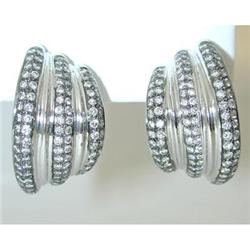 5244 Salavetti 18KW Gold Clip-on Earring w/ Diamonds