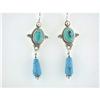 Image 1 : 5259 Silver with Turquoise Dangling Earrings