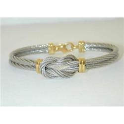 3360 FRED PARIS 18k 2 tone Gold Bangle