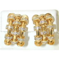 3920 KRYPELL 18K Gold Earrings w/Diamond