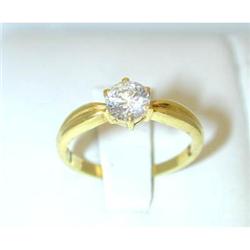 931 14K Gold Cubic Zirconia Ring