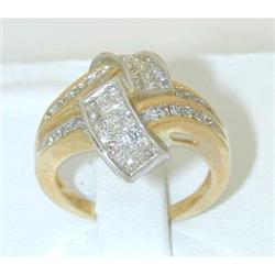 483 10K 2 tone Gold Diamond Ring