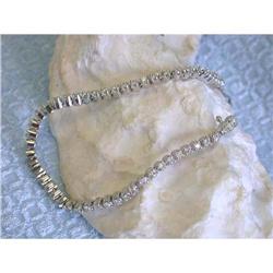 5603 14k White Gold Diamond Tennis Bracelet