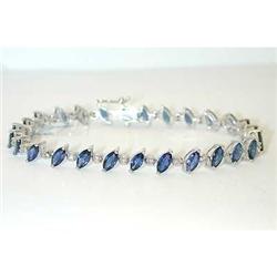 5518 18KW Gold Bracelet w/ Sapphire/ Diamonds